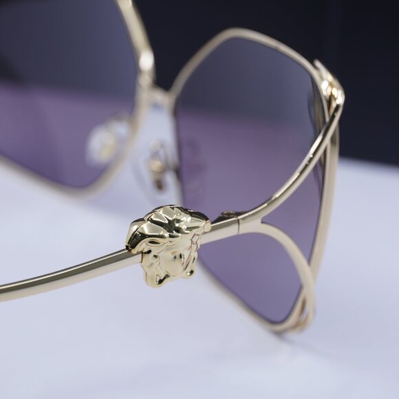 Versace VE2288 1002/6X Square Sunglasses – Gold/Violet Gradient - Picture 5 of 9